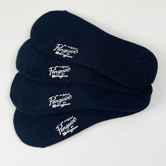 NEW Original Penguin Socks Mens Black Ankle 4 Pairs NWOT - Picture 1 of 4